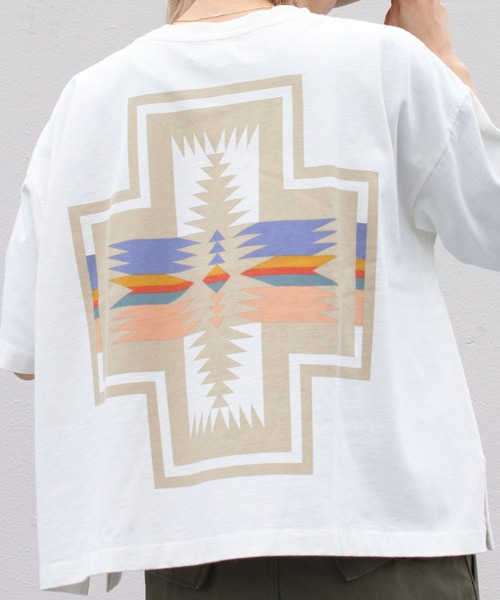 PENDLETON（ペンドルトン）の「PENDLETON/ペンドルトン　ショートレングスTEE　SHORT LENGTH TEE　2275-8111（Tシャツ/カットソー・レディース・オフホワイト/ミント/ライトベージュ・FREE）」の10枚目の写真