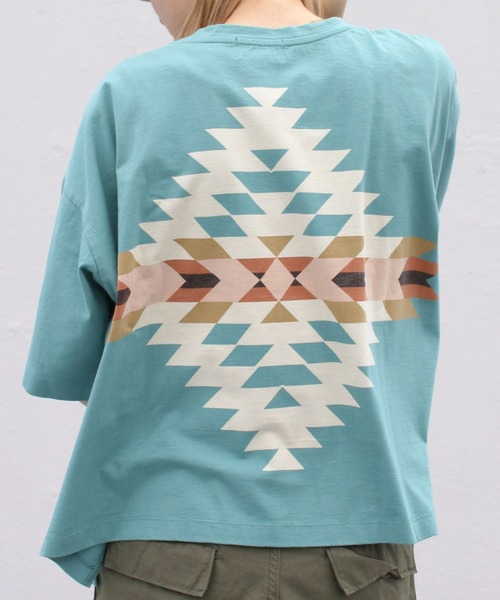 PENDLETON（ペンドルトン）の「PENDLETON/ペンドルトン　ショートレングスTEE　SHORT LENGTH TEE　2275-8111（Tシャツ/カットソー・レディース・オフホワイト/ミント/ライトベージュ・FREE）」の5枚目の写真