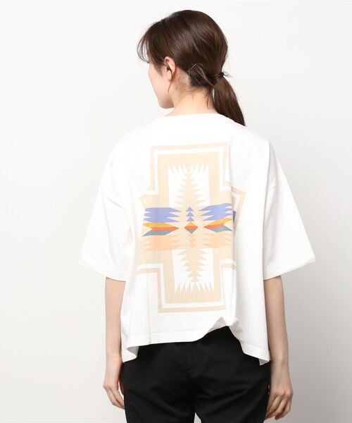 PENDLETON（ペンドルトン）の「PENDLETON/ペンドルトン　ショートレングスTEE　SHORT LENGTH TEE　2275-8111（Tシャツ/カットソー・レディース・オフホワイト/ミント/ライトベージュ・FREE）」の17枚目の写真