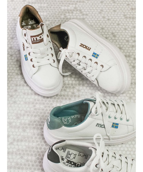 moz（モズ）の「moz(モズ)厚底 ボリュームソールスニーカー（スニーカー・レディース・ベージュ/ブラック/ブルー/ピンク・LL/M/L/S）」の5枚目の写真