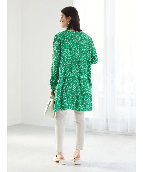 Green　Parks（グリーンパークス）の「ピグメントスキニーパンツ＊（その他パンツ・レディース・ライトグレー/ベージュ・S/M/L）」の6枚目の写真