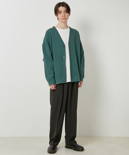 JUNRED(ジュンレッド)の「リブニットオーバーサイズカーディガン(カーディガン/ボレロ・メンズ・チャコールグレー/ライトグレー/グリーン/ブルー系その他4/ベージュ系その他・S/M/L)」の7枚目の写真