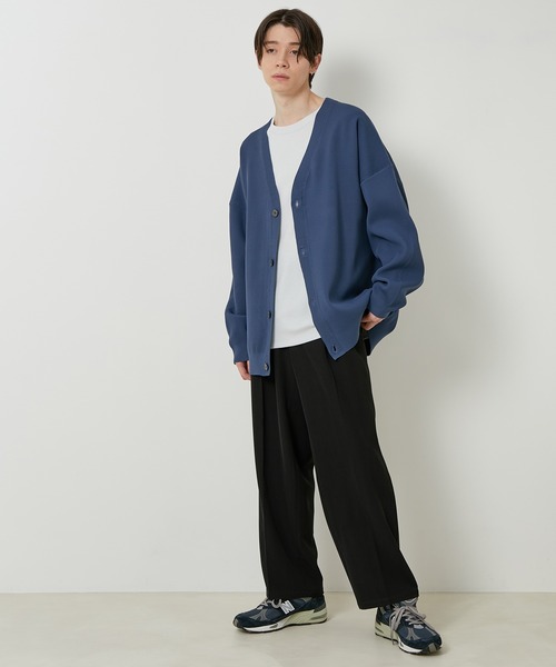 JUNRED(ジュンレッド)の「リブニットオーバーサイズカーディガン(カーディガン/ボレロ・メンズ・チャコールグレー/ライトグレー/グリーン/ブルー系その他4/ベージュ系その他・S/M/L)」の10枚目の写真