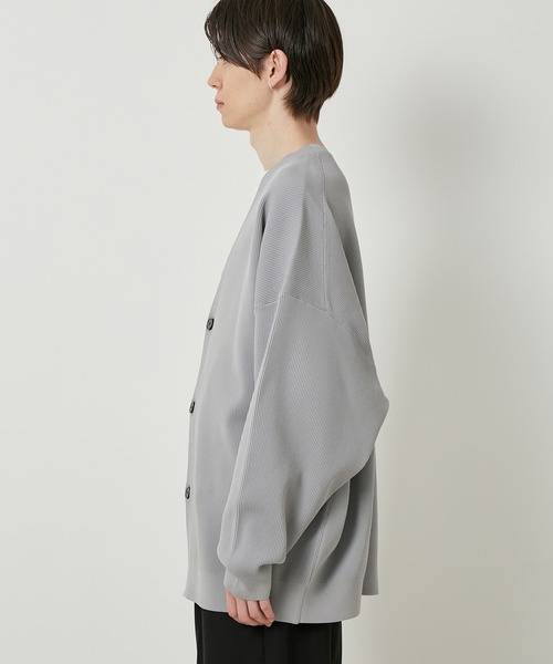 JUNRED(ジュンレッド)の「リブニットオーバーサイズカーディガン(カーディガン/ボレロ・メンズ・チャコールグレー/ライトグレー/グリーン/ブルー系その他4/ベージュ系その他・S/M/L)」の12枚目の写真