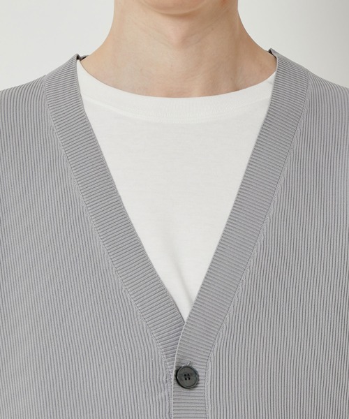 JUNRED(ジュンレッド)の「リブニットオーバーサイズカーディガン(カーディガン/ボレロ・メンズ・チャコールグレー/ライトグレー/グリーン/ブルー系その他4/ベージュ系その他・S/M/L)」の14枚目の写真