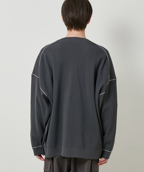 JUNRED(ジュンレッド)の「リブニットオーバーサイズカーディガン(カーディガン/ボレロ・メンズ・チャコールグレー/ライトグレー/グリーン/ブルー系その他4/ベージュ系その他・S/M/L)」の21枚目の写真