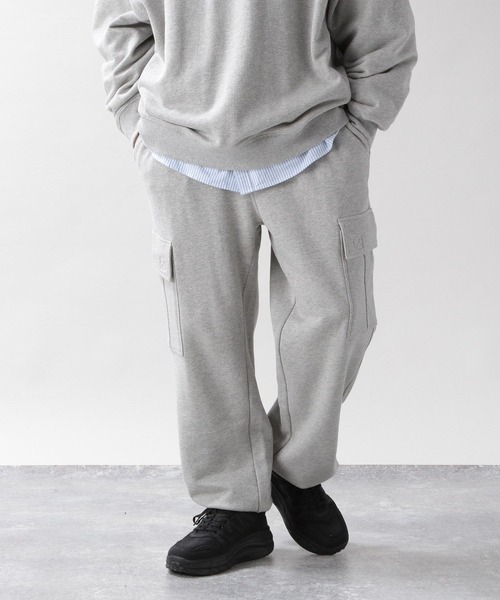 RAGEBLUE（レイジブルー）の「【SIGNAL SPORTS】スウェットカーゴワイドパンツ/267165（カーゴパンツ・メンズ・ブラック/グレー・FREE）」の2枚目の写真
