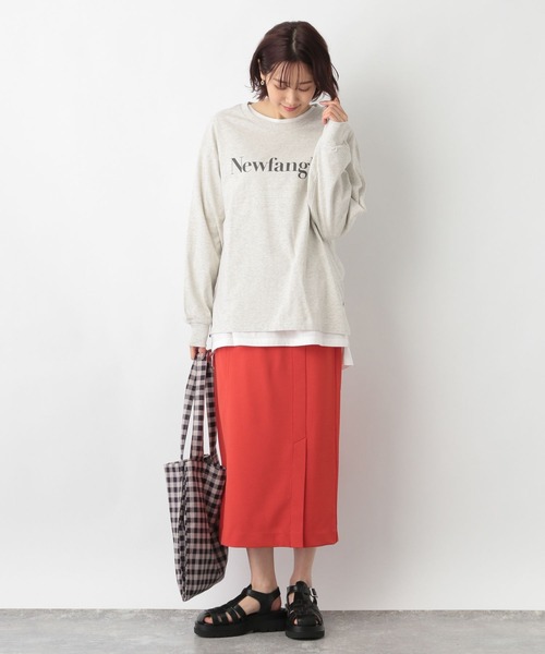 GLOBAL WORK(グローバルワーク)の「カットジョゼートスカート/262832(スカート・レディース・レッド系その他6/グリーン系その他3/ブラック/ライトベージュ/ターコイズブルー・LARGE/MEDIUM)」の10枚目の写真