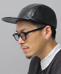 ヴィンテージレザー風 フェイクレザー ジェットキャップ / キャップ