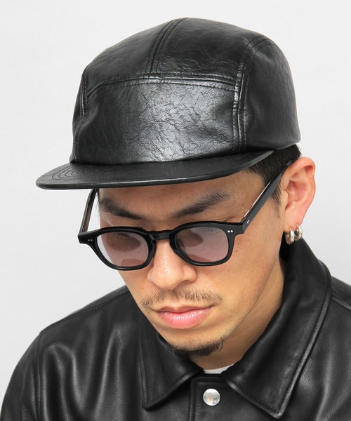 glabella（グラベラ）の「ヴィンテージレザー風 フェイクレザー ジェットキャップ / キャップ（キャップ・メンズ・ブラック・FREE）」の22枚目の写真