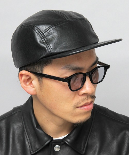 glabella（グラベラ）の「ヴィンテージレザー風 フェイクレザー ジェットキャップ / キャップ（キャップ・メンズ・ブラック・FREE）」の21枚目の写真