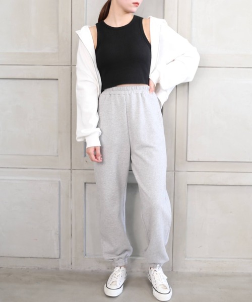 moment+（モーメントプラス）の「綿100％リブ.カップ付きアメスリショートタンク（タンクトップ・レディース・ブラック/ベージュ/オフホワイト/モカ/ナチュラル/ターコイズブルー/オレンジ/クリアグリーン・M）」の20枚目の写真