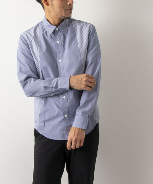 NOLLEY'S goodman（ノーリーズグッドマン）の「ブロード切り替えシャツ(さりげなくオシャレな爽やかシャツ)（シャツ/ブラウス・メンズ・ブルー系その他3/ブルー系その他7・MEDIUM/LARGE/SMALL/X-LARGE）」の14枚目の写真