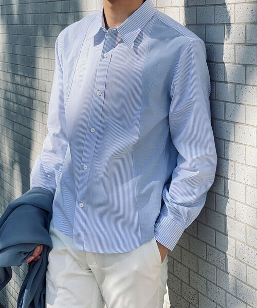 NOLLEY'S goodman（ノーリーズグッドマン）の「ブロード切り替えシャツ(さりげなくオシャレな爽やかシャツ)（シャツ/ブラウス・メンズ・ブルー系その他3/ブルー系その他7・MEDIUM/LARGE/SMALL/X-LARGE）」の22枚目の写真