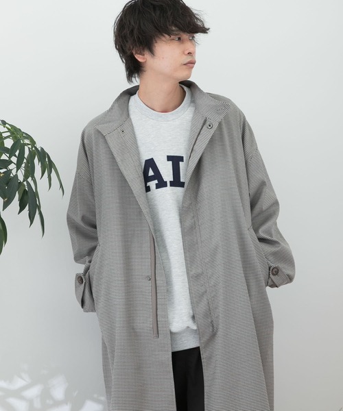 SENSE OF PLACE by URBAN RESEARCH（センスオブプレイスバイアーバンリサーチ）の「チェックスタンドカラーモッズコート（モッズコート・メンズ・ベージュ・MEDIUM/LARGE）」の7枚目の写真