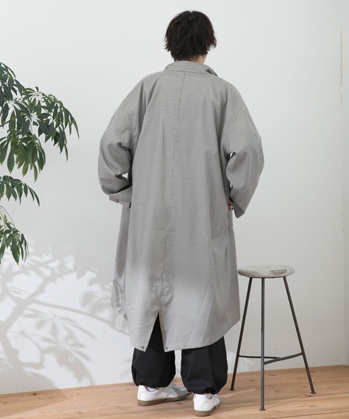 SENSE OF PLACE by URBAN RESEARCH（センスオブプレイスバイアーバンリサーチ）の「チェックスタンドカラーモッズコート（モッズコート・メンズ・ベージュ・MEDIUM/LARGE）」の14枚目の写真