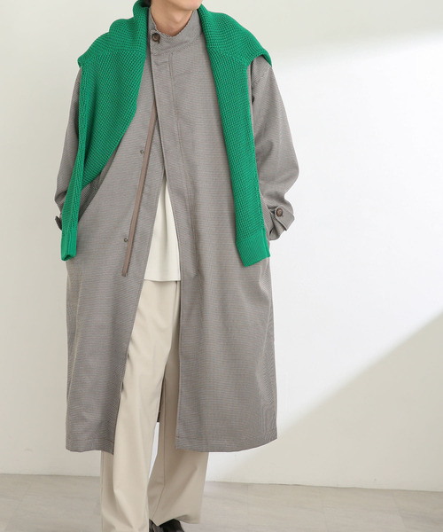 SENSE OF PLACE by URBAN RESEARCH（センスオブプレイスバイアーバンリサーチ）の「チェックスタンドカラーモッズコート（モッズコート・メンズ・ベージュ・MEDIUM/LARGE）」の12枚目の写真