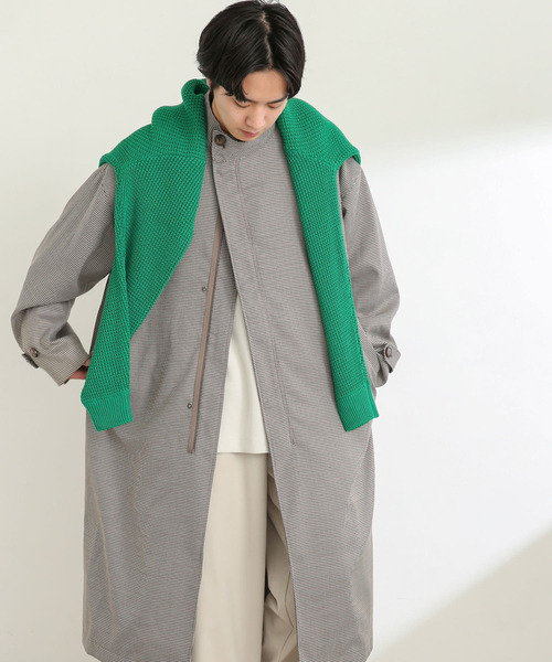 SENSE OF PLACE by URBAN RESEARCH（センスオブプレイスバイアーバンリサーチ）の「チェックスタンドカラーモッズコート（モッズコート・メンズ・ベージュ・MEDIUM/LARGE）」の8枚目の写真