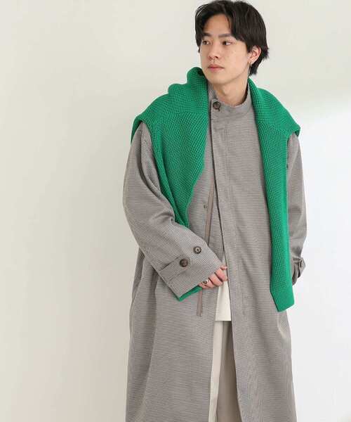 SENSE OF PLACE by URBAN RESEARCH（センスオブプレイスバイアーバンリサーチ）の「チェックスタンドカラーモッズコート（モッズコート・メンズ・ベージュ・MEDIUM/LARGE）」の5枚目の写真