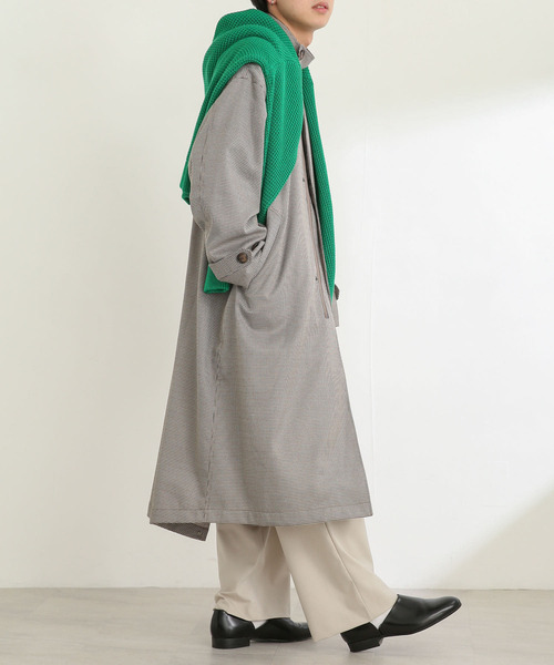 SENSE OF PLACE by URBAN RESEARCH（センスオブプレイスバイアーバンリサーチ）の「チェックスタンドカラーモッズコート（モッズコート・メンズ・ベージュ・MEDIUM/LARGE）」の15枚目の写真