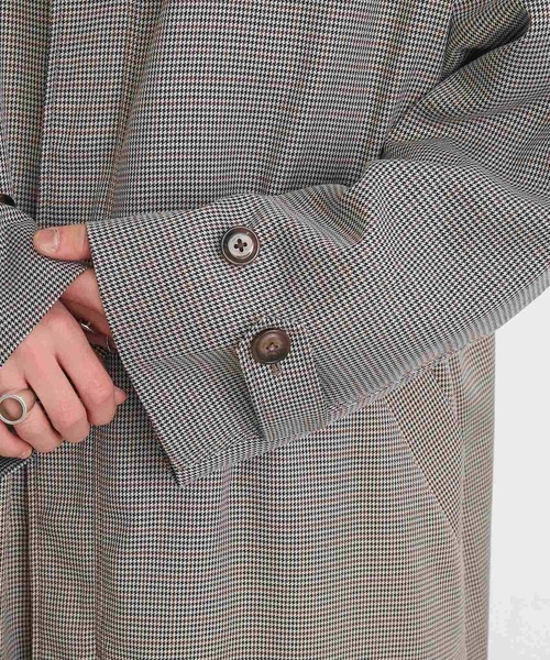 SENSE OF PLACE by URBAN RESEARCH（センスオブプレイスバイアーバンリサーチ）の「チェックスタンドカラーモッズコート（モッズコート・メンズ・ベージュ・MEDIUM/LARGE）」の6枚目の写真