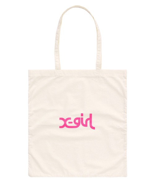 X-girl(エックスガール)の「MILLS LOGO TOTE BAG/ミルズロゴ トートバッグ(トートバッグ・レディース・ホワイト/ベージュ/ブルー・ONE SIZE)」の16枚目の写真