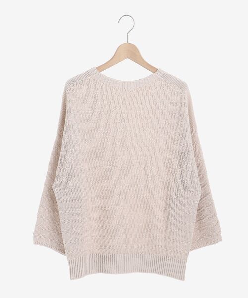 le.coeur blanc(ルクールブラン)の「ストローヤーンスカシアミニット(ニット/セーター・レディース・ベージュ/イエロー・38)」の5枚目の写真