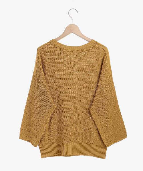 le.coeur blanc(ルクールブラン)の「ストローヤーンスカシアミニット(ニット/セーター・レディース・ベージュ/イエロー・38)」の16枚目の写真
