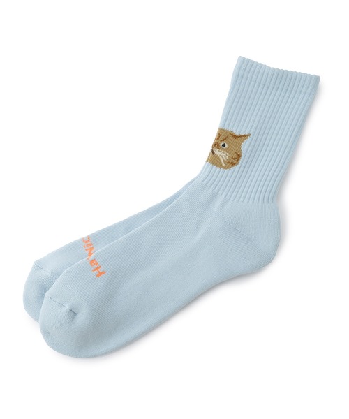 ROSTER SOX(ロスターソックス)の「ROSTER SOX CAT(ソックス/靴下・メンズ・ホワイト/サックスブルー・FREE)」の1枚目の写真