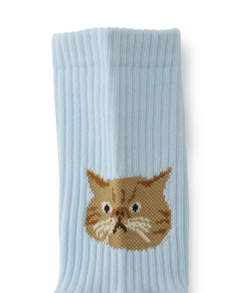 ROSTER SOX(ロスターソックス)の「ROSTER SOX CAT(ソックス/靴下・メンズ・ホワイト/サックスブルー・FREE)」の6枚目の写真