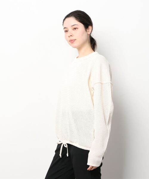 RITO（リト）の「rito structure OVER SIZE MESH KNIT（ニット/セーター・レディース・ホワイト・1）」の2枚目の写真