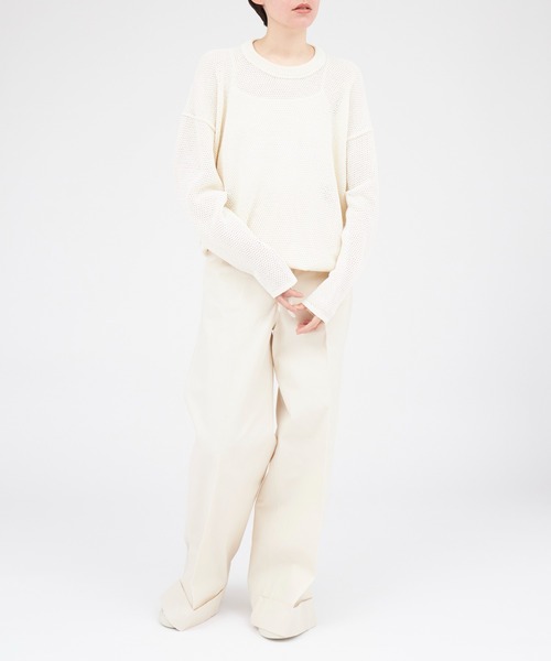 RITO（リト）の「rito structure OVER SIZE MESH KNIT（ニット/セーター・レディース・ホワイト・1）」の4枚目の写真