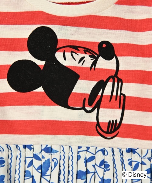 MARKEY'S（マーキーズ）の「【Disney】ミッキーマウス/ウエストプリーツワンピース（ワンピース・レディース・チャコール/レッド・160cm）」の6枚目の写真