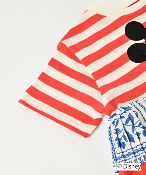 MARKEY'S（マーキーズ）の「【Disney】ミッキーマウス/ウエストプリーツワンピース（ワンピース・レディース・チャコール/レッド・160cm）」の3枚目の写真