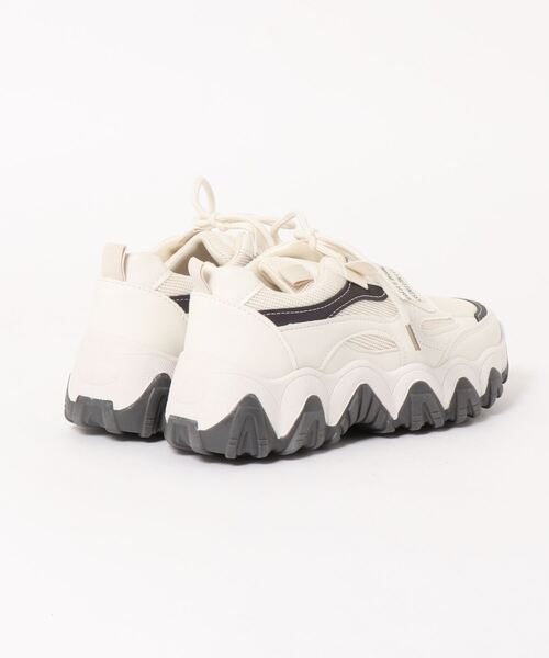 NOFALL（ノーフォール）の「ウェービー配色ダッドスニーカー（スニーカー・レディース・ホワイト/ベージュ・LL/S/M/L/3L/SS）」の12枚目の写真