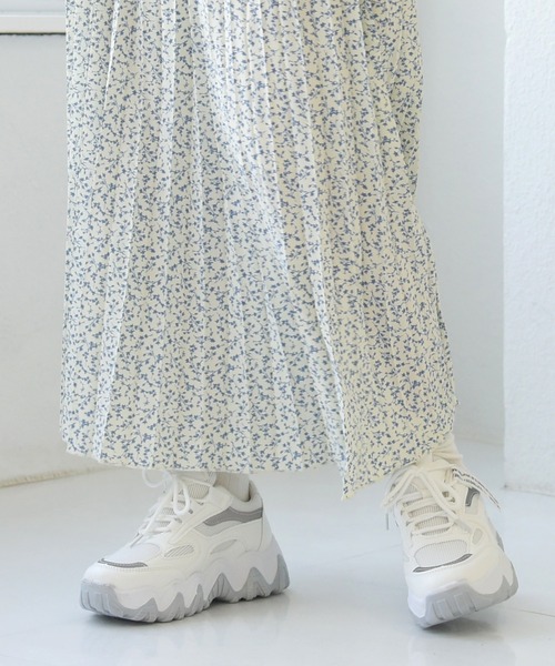 NOFALL（ノーフォール）の「ウェービー配色ダッドスニーカー（スニーカー・レディース・ホワイト/ベージュ・LL/S/M/L/3L/SS）」の4枚目の写真