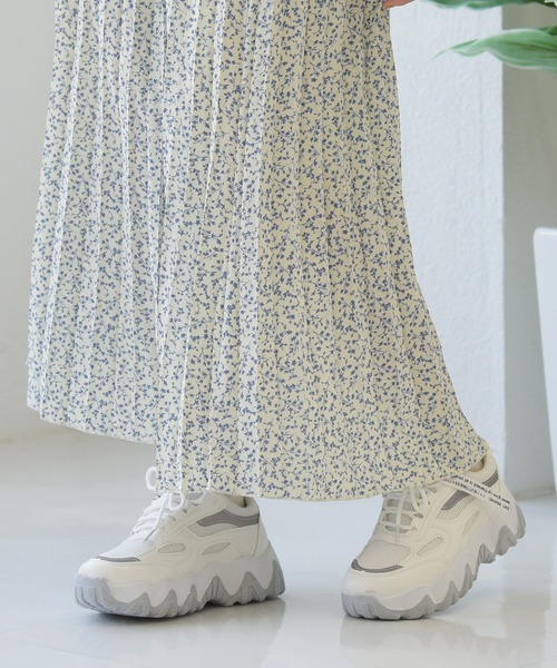 NOFALL（ノーフォール）の「ウェービー配色ダッドスニーカー（スニーカー・レディース・ホワイト/ベージュ・LL/S/M/L/3L/SS）」の6枚目の写真