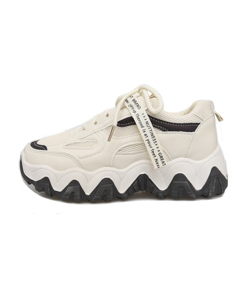 NOFALL（ノーフォール）の「ウェービー配色ダッドスニーカー（スニーカー・レディース・ホワイト/ベージュ・LL/S/M/L/3L/SS）」の22枚目の写真