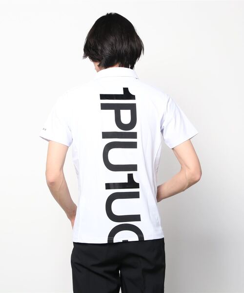 1PIU1UGUALE3  RELAX （ウノピゥウノウグァーレトレ リラックス）の「1PIU1UGUALE3 RELAX(ウノピゥウノウグァーレトレ)スーパーストレッチバックロゴ半袖ポロシャツ（ポロシャツ・メンズ・ネイビー/ホワイト/ブラック・L/XXL/S/XL/M）」の22枚目の写真