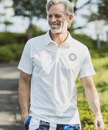 1PIU1UGUALE3 RELAX | 1PIU1UGUALE3 RELAX(ウノピゥウノウグァーレトレ)スーパーストレッチバックロゴ半袖ポロシャツ(ポロシャツ)