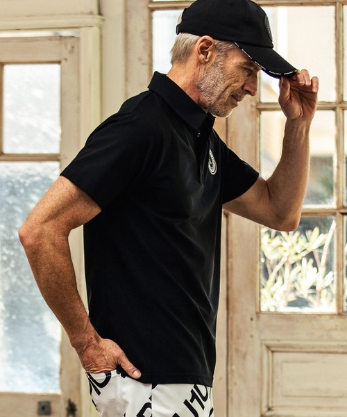 1PIU1UGUALE3  RELAX （ウノピゥウノウグァーレトレ リラックス）の「1PIU1UGUALE3 RELAX(ウノピゥウノウグァーレトレ)スーパーストレッチバックロゴ半袖ポロシャツ（ポロシャツ・メンズ・ネイビー/ホワイト/ブラック・L/XXL/S/XL/M）」の18枚目の写真