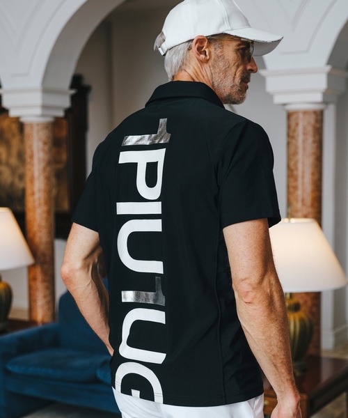 1PIU1UGUALE3  RELAX （ウノピゥウノウグァーレトレ リラックス）の「1PIU1UGUALE3 RELAX(ウノピゥウノウグァーレトレ)スーパーストレッチバックロゴ半袖ポロシャツ（ポロシャツ・メンズ・ネイビー/ホワイト/ブラック・L/XXL/S/XL/M）」の13枚目の写真