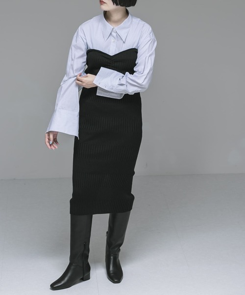 URBAN RESEARCH（アーバンリサーチ）の「ambiguous　2way Onepiece（ワンピース・レディース・オフホワイト/ブラック・FREE）」の4枚目の写真