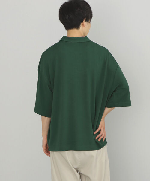 BEAMS HEART(ビームスハート)の「BEAMS HEART / ドレープ ビッグ ポロシャツ(ポロシャツ・メンズ・ブラック/ダークグリーン・SMALL/MEDIUM/LARGE)」の11枚目の写真