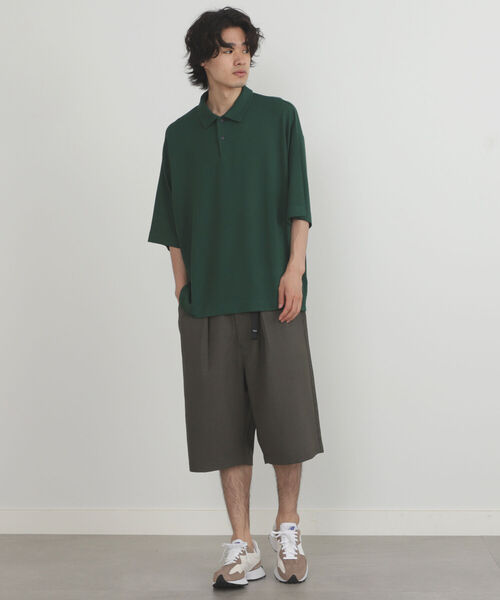BEAMS HEART(ビームスハート)の「BEAMS HEART / ドレープ ビッグ ポロシャツ(ポロシャツ・メンズ・ブラック/ダークグリーン・SMALL/MEDIUM/LARGE)」の13枚目の写真