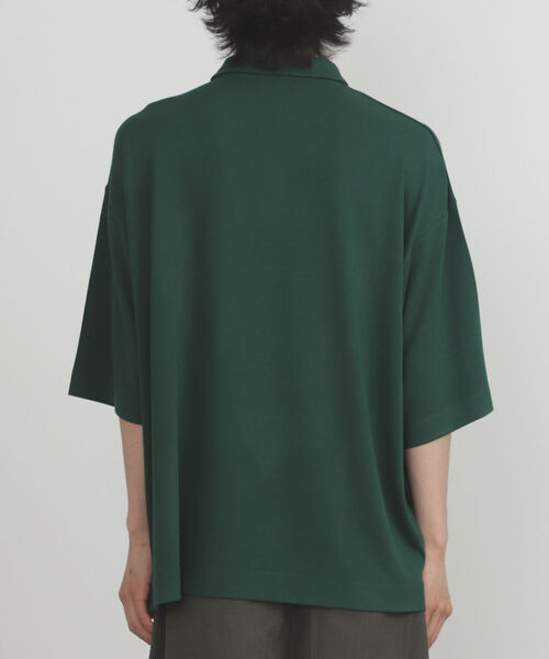 BEAMS HEART(ビームスハート)の「BEAMS HEART / ドレープ ビッグ ポロシャツ(ポロシャツ・メンズ・ブラック/ダークグリーン・SMALL/MEDIUM/LARGE)」の18枚目の写真
