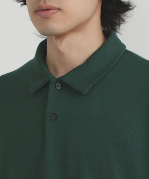 BEAMS HEART(ビームスハート)の「BEAMS HEART / ドレープ ビッグ ポロシャツ(ポロシャツ・メンズ・ブラック/ダークグリーン・SMALL/MEDIUM/LARGE)」の19枚目の写真