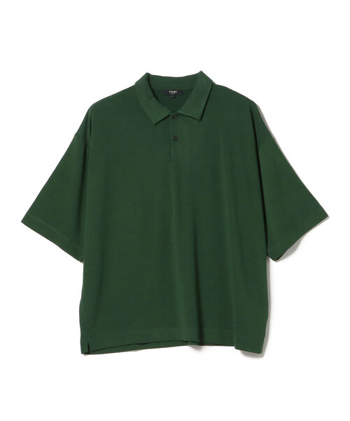 BEAMS HEART(ビームスハート)の「BEAMS HEART / ドレープ ビッグ ポロシャツ(ポロシャツ・メンズ・ブラック/ダークグリーン・SMALL/MEDIUM/LARGE)」の22枚目の写真