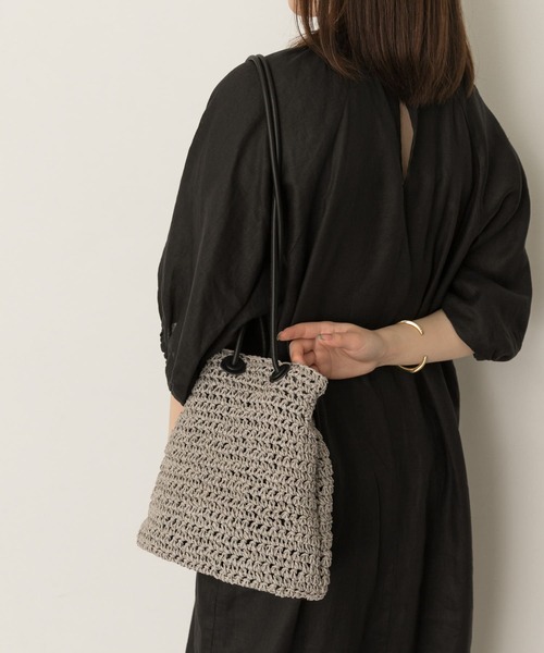 RODE SKO（ロデスコ）の「ペーパーキンチャクバッグ（ショルダーバッグ・レディース・グレー/ブルー/ナチュラル・ONE）」の20枚目の写真