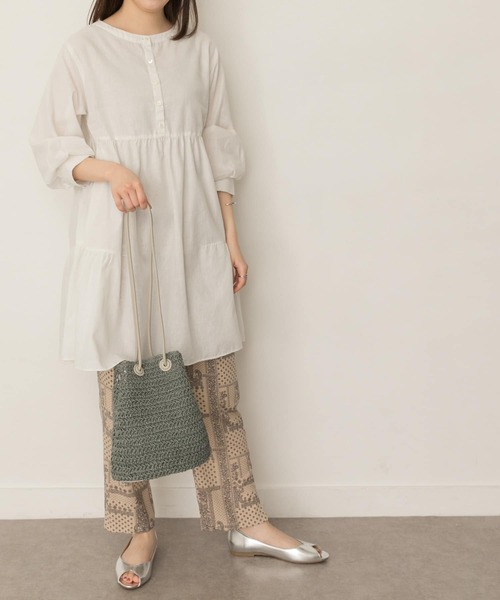 RODE SKO（ロデスコ）の「ペーパーキンチャクバッグ（ショルダーバッグ・レディース・グレー/ブルー/ナチュラル・ONE）」の13枚目の写真